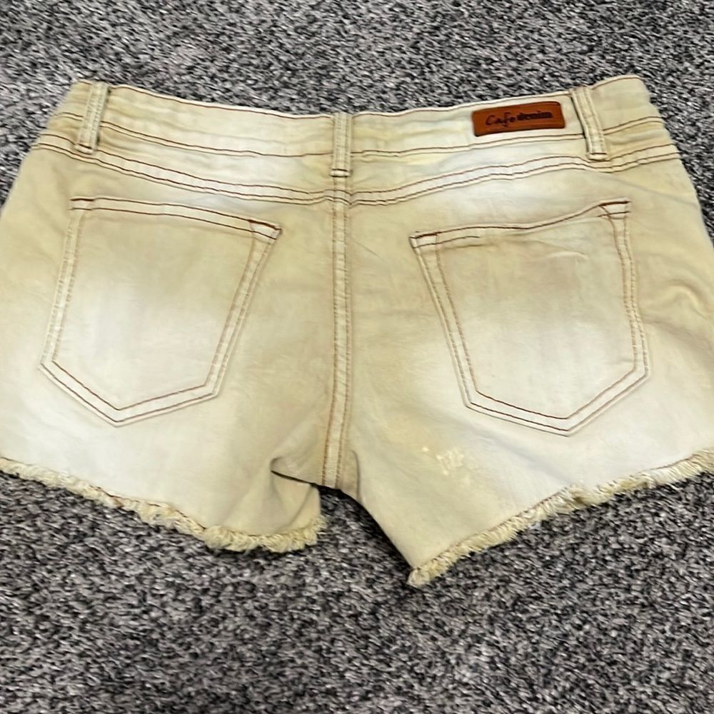 Cafe Denim Jean Shorts - 5/6 - Picture 2 of 4